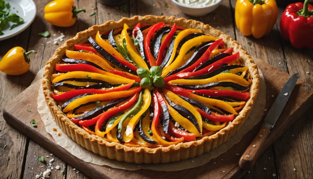 tarte poivron chevre miel