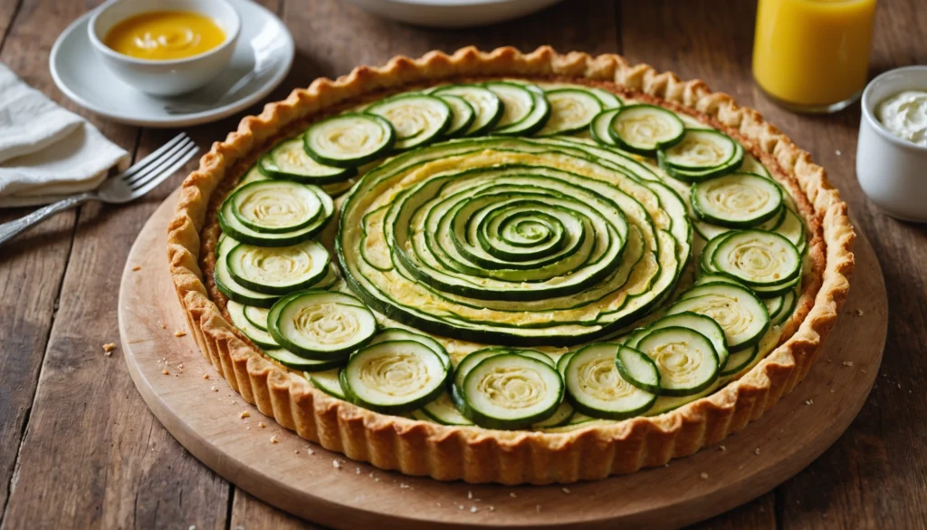 tarte courgette ricotta moutarde