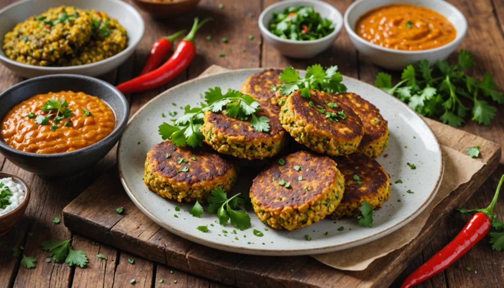galettes de lentilles corail à l'indienne